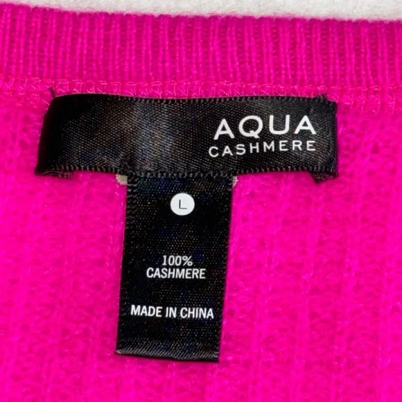 Aqua Cashmere pink sweater L - Picture 2 of 3